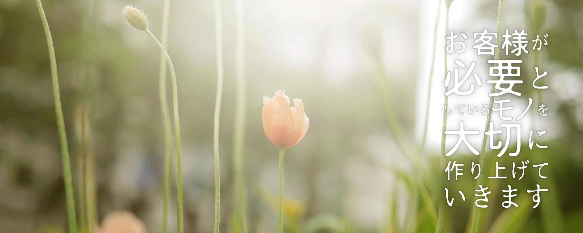 お客様が必要としているモノを最適な形にし作り上げていきます